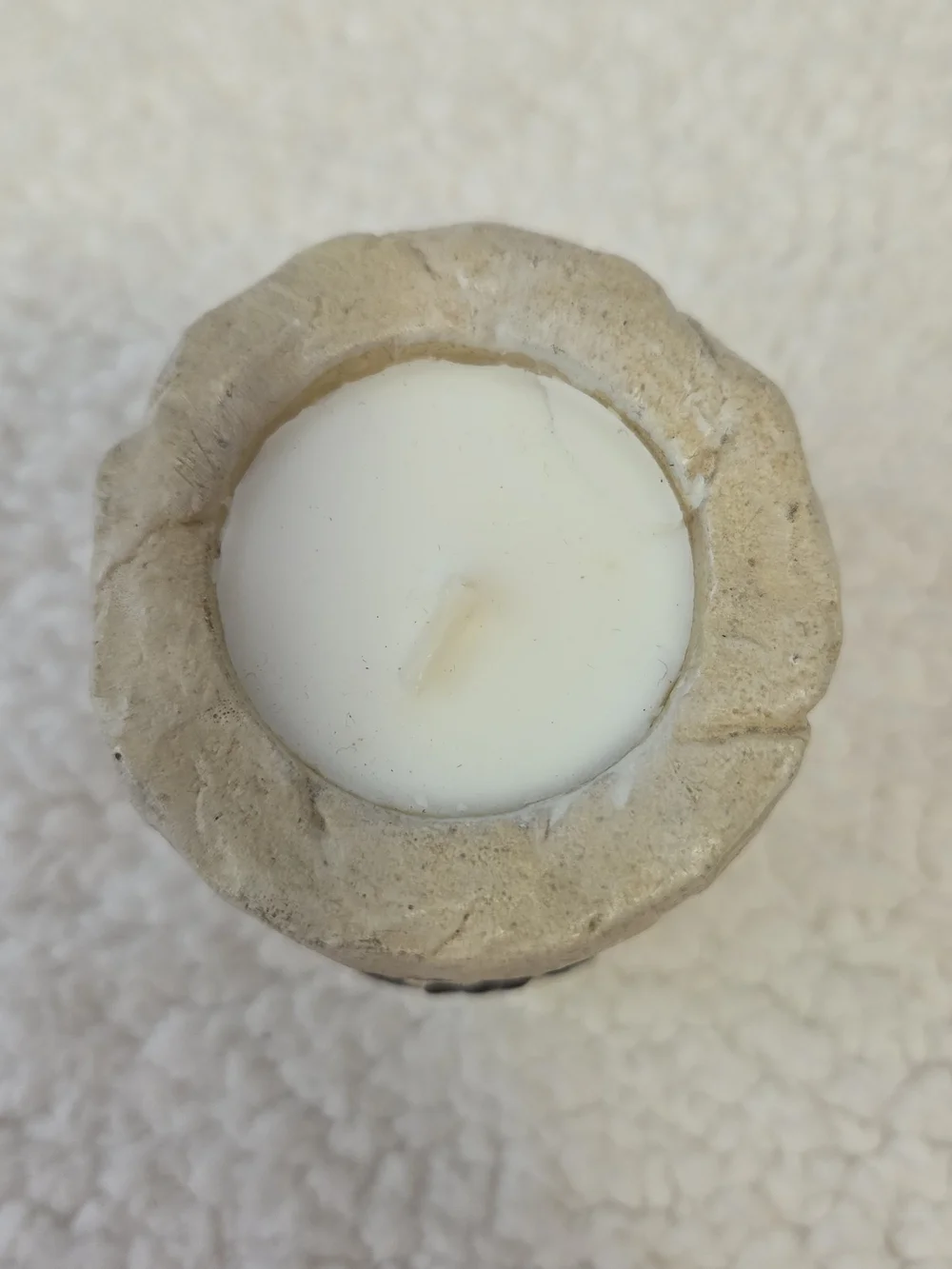 Religious Cross Candle Decor Beige Rejoice In The Lord